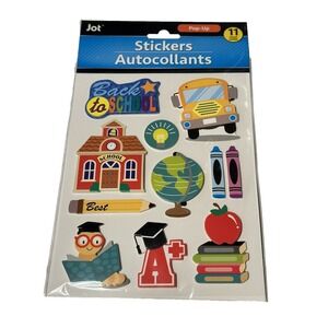 craft stickers autocollants JOT pop up scrap book 11 count